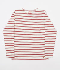 Armor Lux Breton Long Sleeve T-Shirt - Nature / Red Manganese