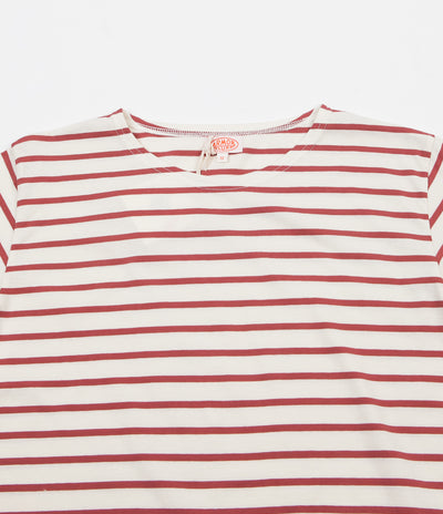Armor Lux Breton Long Sleeve T-Shirt - Nature / Red Manganese
