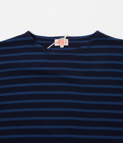 Armor Lux Breton Long Sleeve T-Shirt - Seal / Royal | Flatspot