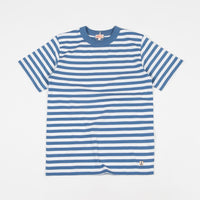 Armor Lux Heritage Striped Heavy Cotton T-Shirt - Moody Blue / White thumbnail