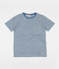 Armor Lux Heritage Striped Pocket T-Shirt - Moody Blue / Nature