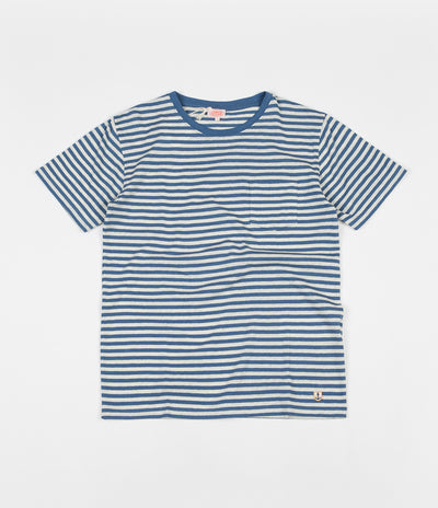 Armor Lux Heritage Striped Pocket T-Shirt - Moody Blue / Nature