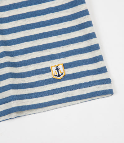 Armor Lux Heritage Striped Pocket T-Shirt - Moody Blue / Nature
