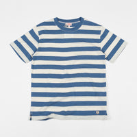 Armor Lux Heritage Striped Round Collar T-Shirt - Moody Blue / Nature thumbnail