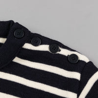 Armor Lux Stripe Knit Crewneck Sweatshirt - Navy / Nature thumbnail