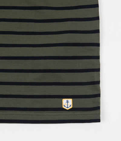 Armor Lux Striped Breton T-Shirt - Epicea Green / Rich Navy