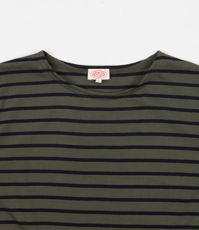 Armor Lux Striped Breton T-Shirt - Epicea Green / Rich Navy