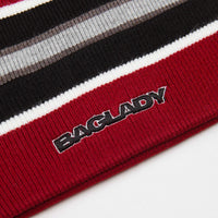 Baglady Eros Striped Beanie - Red / Black thumbnail