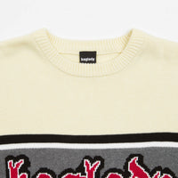 Baglady Hardcore Knit Crewneck Sweatshirt - Cream / Red thumbnail