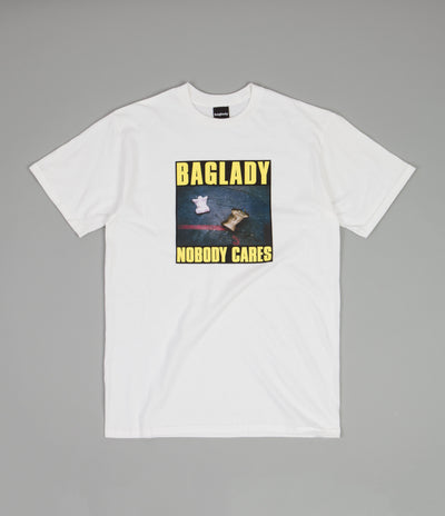 Baglady Nobody Cares T-Shirt - White