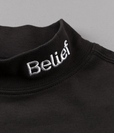 Belief Connect Mock Neck Long Sleeve T-Shirt - Black