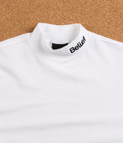 Belief Connect Mock Neck Long Sleeve T-Shirt - White