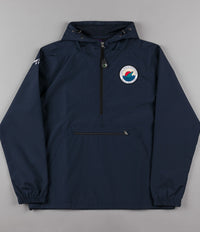 Belief Message Windbreaker Jacket - Navy