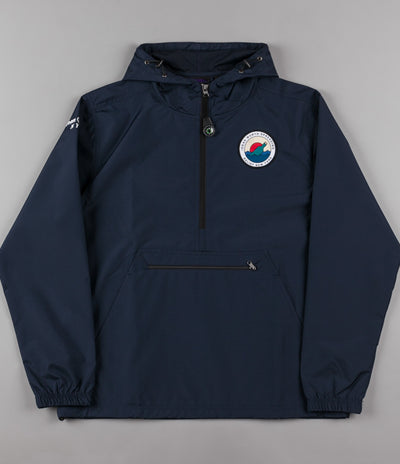 Belief Message Windbreaker Jacket - Navy