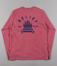 Belief Queensboro Long Sleeve Pocket T-Shirt - Brick