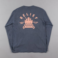 Belief Queensboro Long Sleeve Pocket T-Shirt - Denim thumbnail
