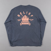 Belief Queensboro Long Sleeve Pocket T-Shirt - Denim thumbnail