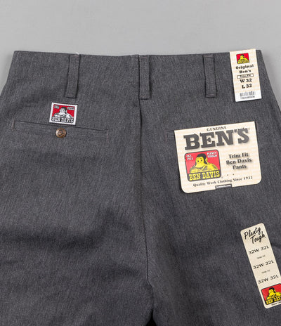 Ben Davis Trim Fit Work Trousers - Charcoal