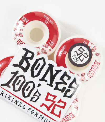Bones 100's #13 V4 Wheels - White - 52mm