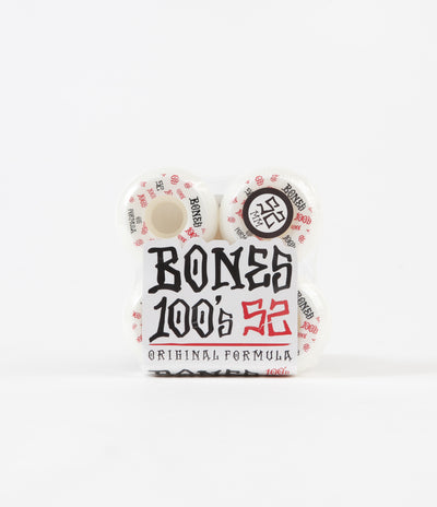 Bones 100's #3 V5 Sidecuts Wheels - White - 52mm
