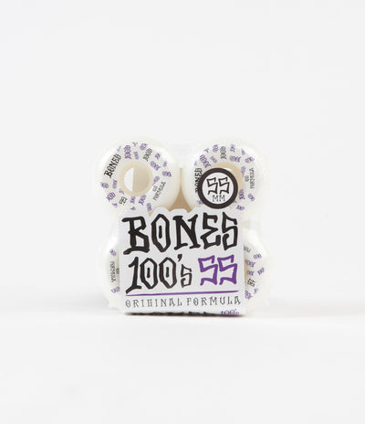 Bones 100's #3 V5 Sidecuts Wheels - White - 55mm