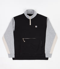 Brixton Alton 1/4 Zip Mock Neck Fleece - Black / Grey / Heather Grey / Beige