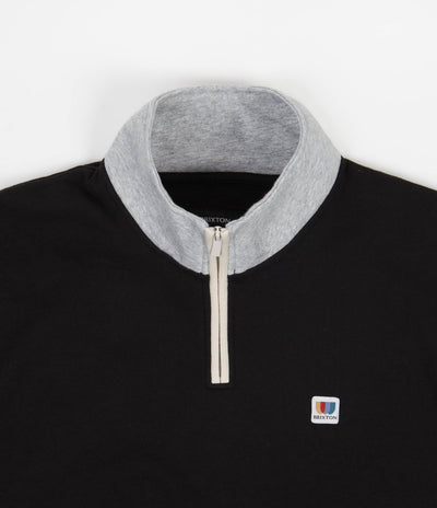 Brixton Alton 1/4 Zip Mock Neck Fleece - Black / Grey / Heather Grey / Beige