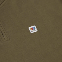 Brixton Alton 1/4 Zip Mock Neck Fleece - Military Olive / Caramel thumbnail