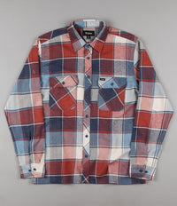 Brixton Archie Long Sleeve Flannel Shirt - Light Blue Plaid