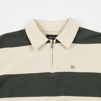 Brixton B-Shield 1 / 2 Zip Polo Shirt - Cypress / Ivory thumbnail