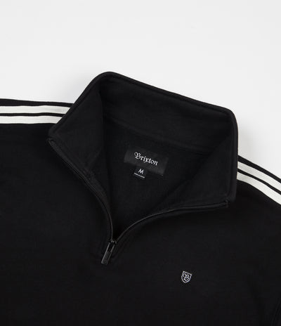 Brixton B-Shield 1/2 Zip Sweatshirt - Black / Cream