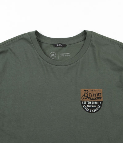 Brixton Badge Premium T-Shirt - Chive
