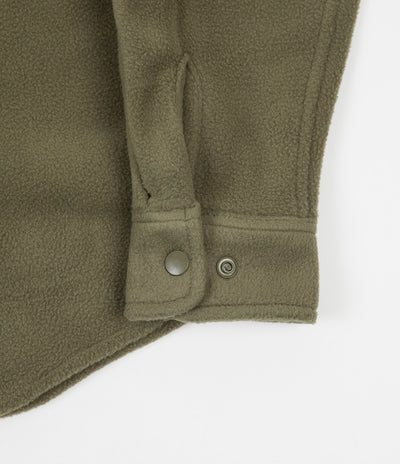 Brixton Bowery Fleece Long Sleeve Flannel Shirt - Military Olive