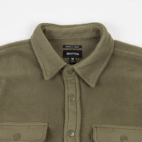 Brixton Bowery Fleece Long Sleeve Flannel Shirt - Military Olive thumbnail