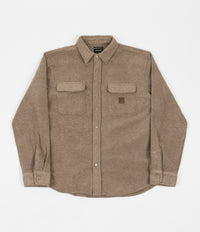 Brixton Bowery Fleece Long Sleeve Flannel Shirt - Oatmeal