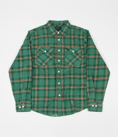 Brixton Bowery Lightweight Flannel Shirt - Fern