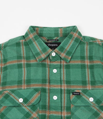 Brixton Bowery Lightweight Flannel Shirt - Fern