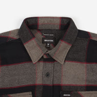 Brixton Bowery Long Sleeve Flannel Shirt - Heather Grey / Charcoal thumbnail
