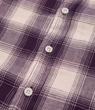 Brixton Bowery Summer Weight Flannel Shirt - Purple / Beige