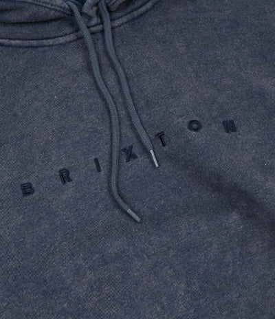 Brixton Cantor Hoodie - Navy Acid Wash