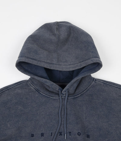 Brixton Cantor Hoodie - Navy Acid Wash