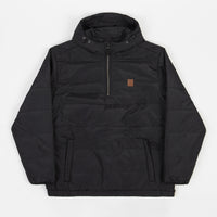Brixton Cass 1/2 Zip Hooded Puffer Jacket - Black thumbnail
