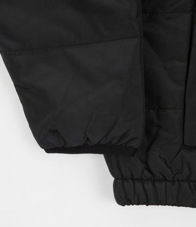 Brixton Cass 1/2 Zip Hooded Puffer Jacket in Black