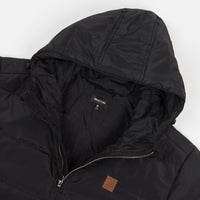 Brixton Cass 1/2 Zip Hooded Puffer Jacket - Black thumbnail