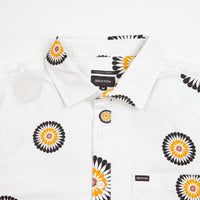 Brixton Charter Print Short Sleeve Shirt - Off White / Black / Golden Glow thumbnail