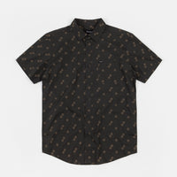 Brixton Charter Print Short Sleeve Shirt - Washed Black / Copper thumbnail