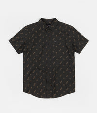 Brixton Charter Print Short Sleeve Shirt - Washed Black / Copper