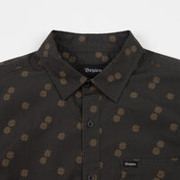 Brixton Charter Print Short Sleeve Shirt - Washed Black / Copper thumbnail