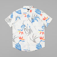 Brixton Charter Print Woven Short Sleeve Shirt - Off White / Blue thumbnail
