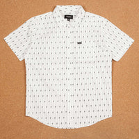 Brixton Charter Woven Short Sleeve Shirt - White / Black thumbnail